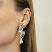 Golden & White South Sea Pearl Earrings - K.S. Sze & Sons