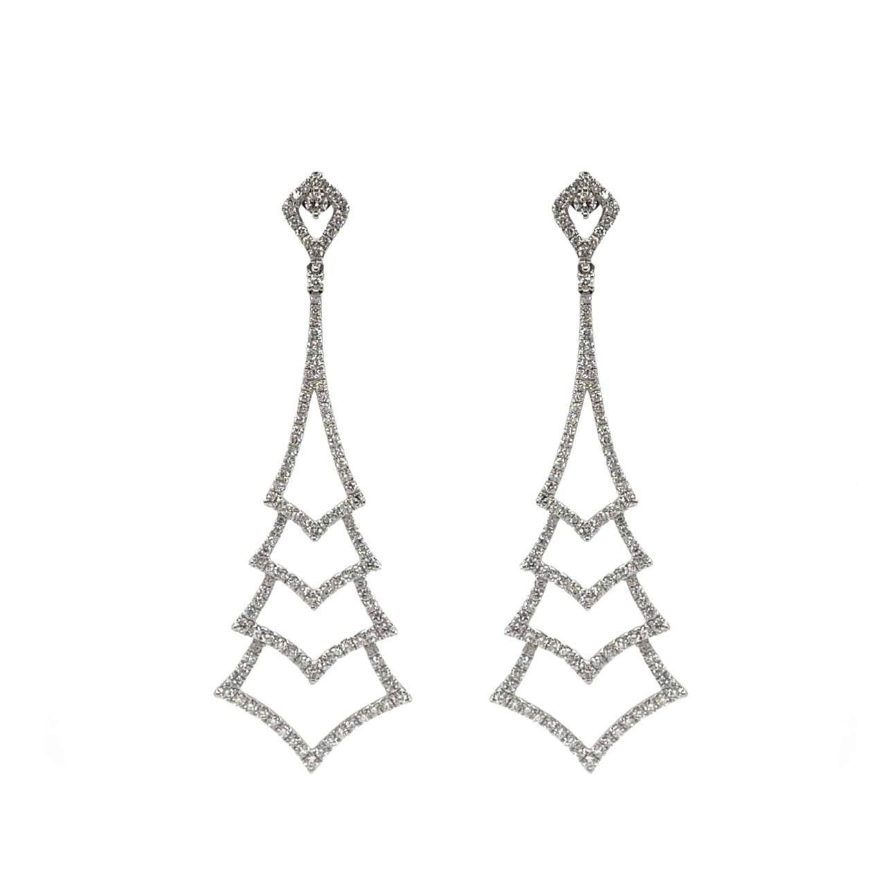 White Diamond Earrings - K.S. Sze & Sons
