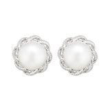South Sea Pearl & Diamond Earrings