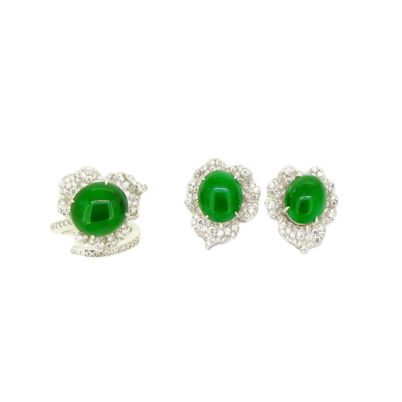 Set of Jade & Diamond - K.S. Sze & Sons