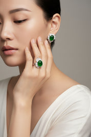 Set of Jade & Diamond - K.S. Sze & Sons