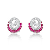 Spinel & Diamond Earrings