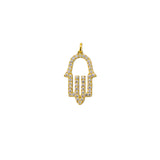 Diamond Hamsa Hand Pendant