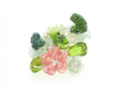 Diamond & Color Stone Brooch