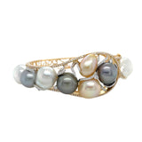 Tahitian South Sea Pearl & Diamond Bangle