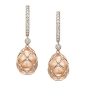 FABERGE Diamond Brushed Egg Drop Earrings - K.S. Sze & Sons