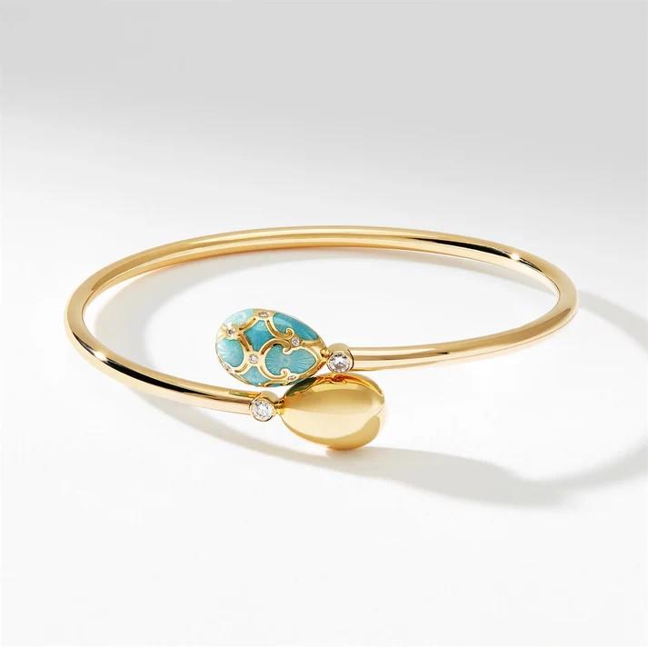 FABERGE Guilloche Enamel Crossover Bracelet - K.S. Sze & Sons