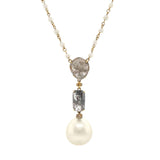 South Sea Pearl & Flat Diamond Necklace