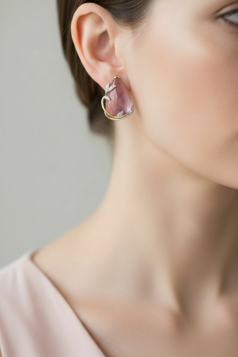 Tourmaline & Diamond Earrings