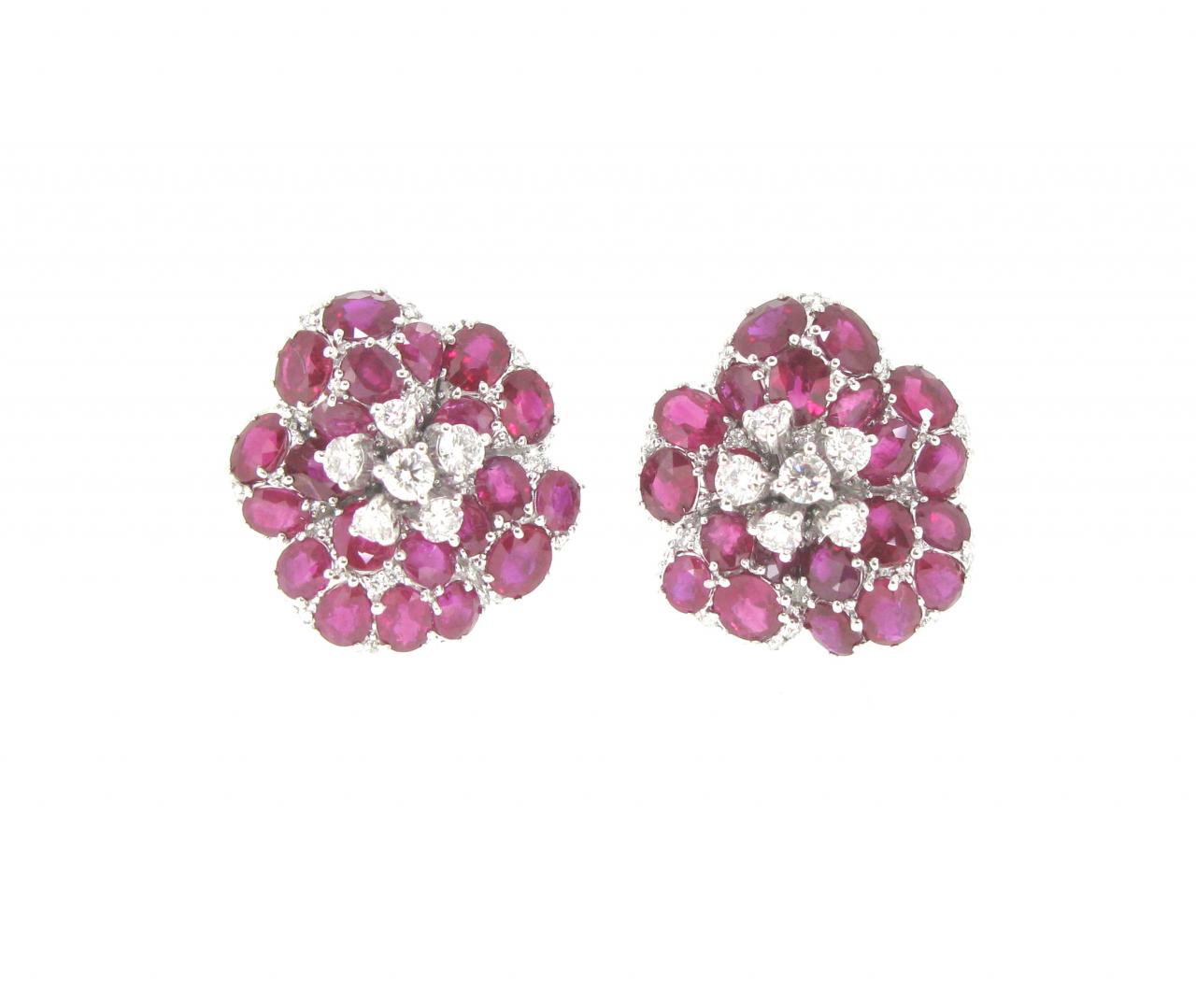 Ruby & Diamond Earrings