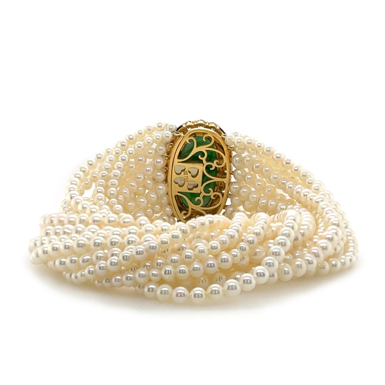Jade & Pearl Bracelet - K.S. Sze & Sons