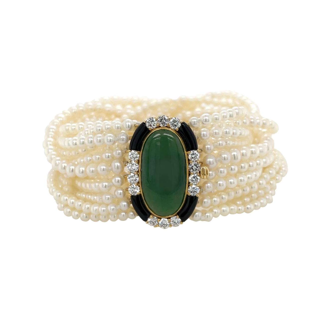 Jade & Pearl Bracelet - K.S. Sze & Sons