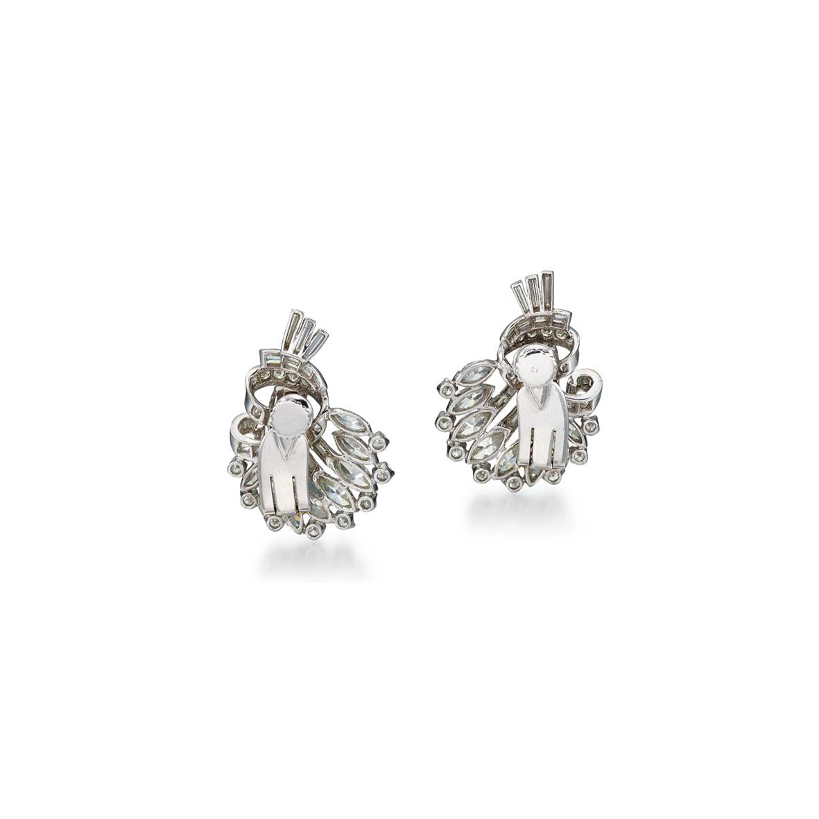 Platinum & White Gold Diamond Earrings