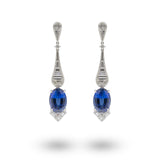 Tanzanite & Diamond Drop Earrings