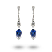 Tanzanite & Diamond Drop Earrings - K.S. Sze & Sons