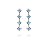 Moonstone, Sapphire & Garnet Earrings