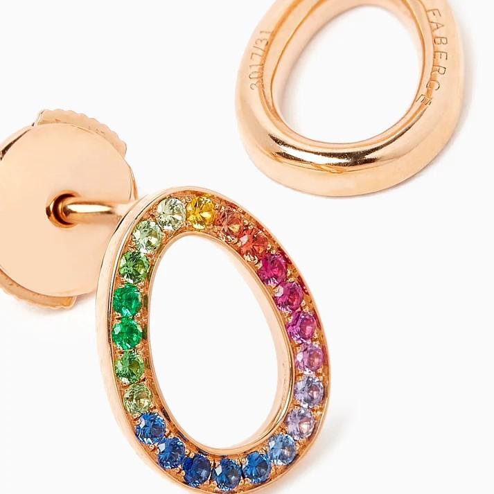 FABERGE Colours of Love Sasha Rainbow Egg Studs - K.S. Sze & Sons