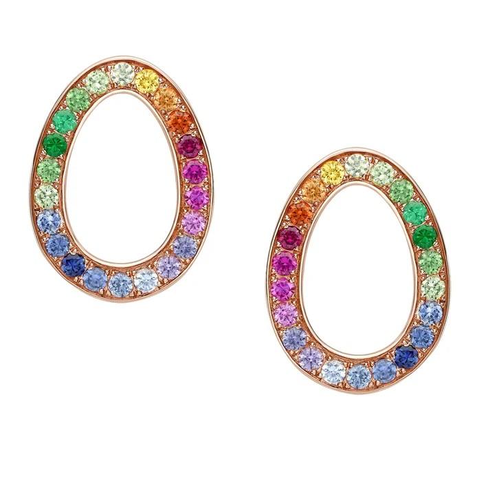 FABERGE Colours of Love Sasha Rainbow Egg Studs - K.S. Sze & Sons