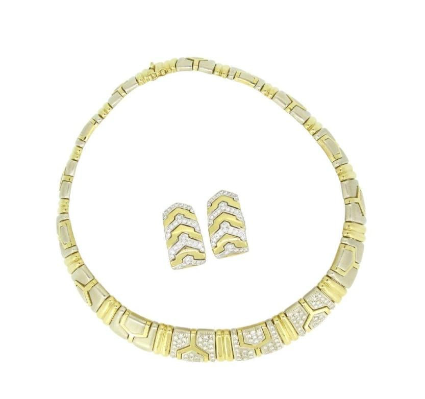 Set of Diamond Earrings & Necklace - K.S. Sze & Sons