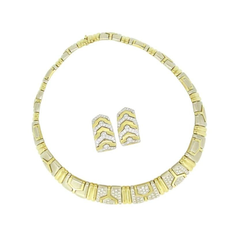 Set of Diamond Earrings & Necklace - K.S. Sze & Sons