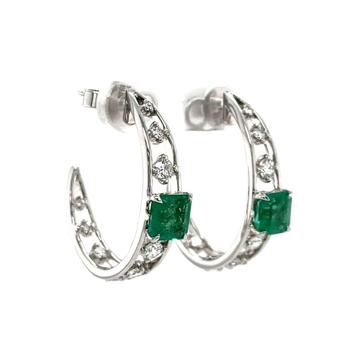 Emerald & Diamond Earrings - K.S. Sze & Sons