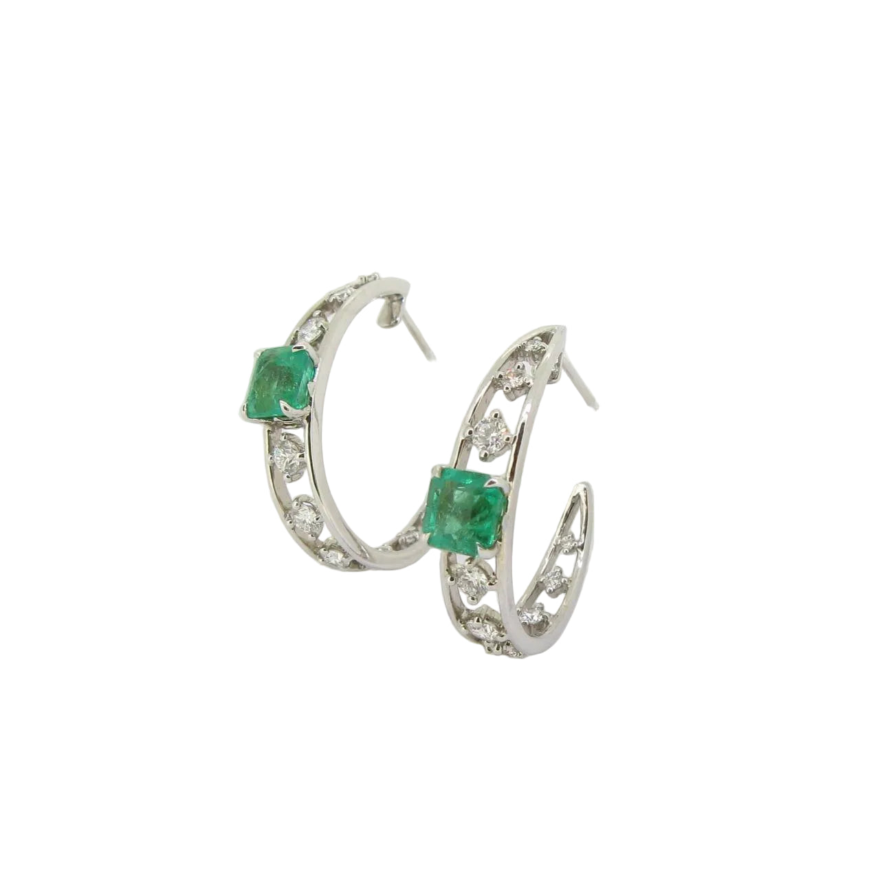 Emerald & Diamond Earrings - K.S. Sze & Sons
