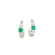 Emerald & Diamond Earrings - K.S. Sze & Sons