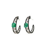 Emerald & Diamond Earrings