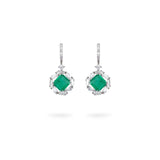 Fancy Emerald Diamond Earrings