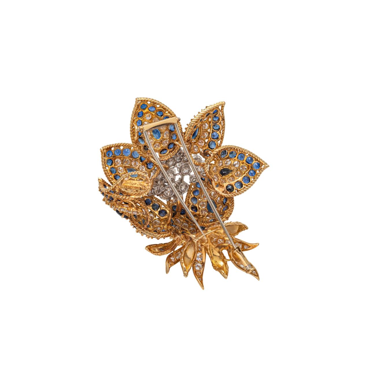 Sapphire & Diamond Brooch - K.S. Sze & Sons