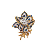 Sapphire & Diamond Brooch