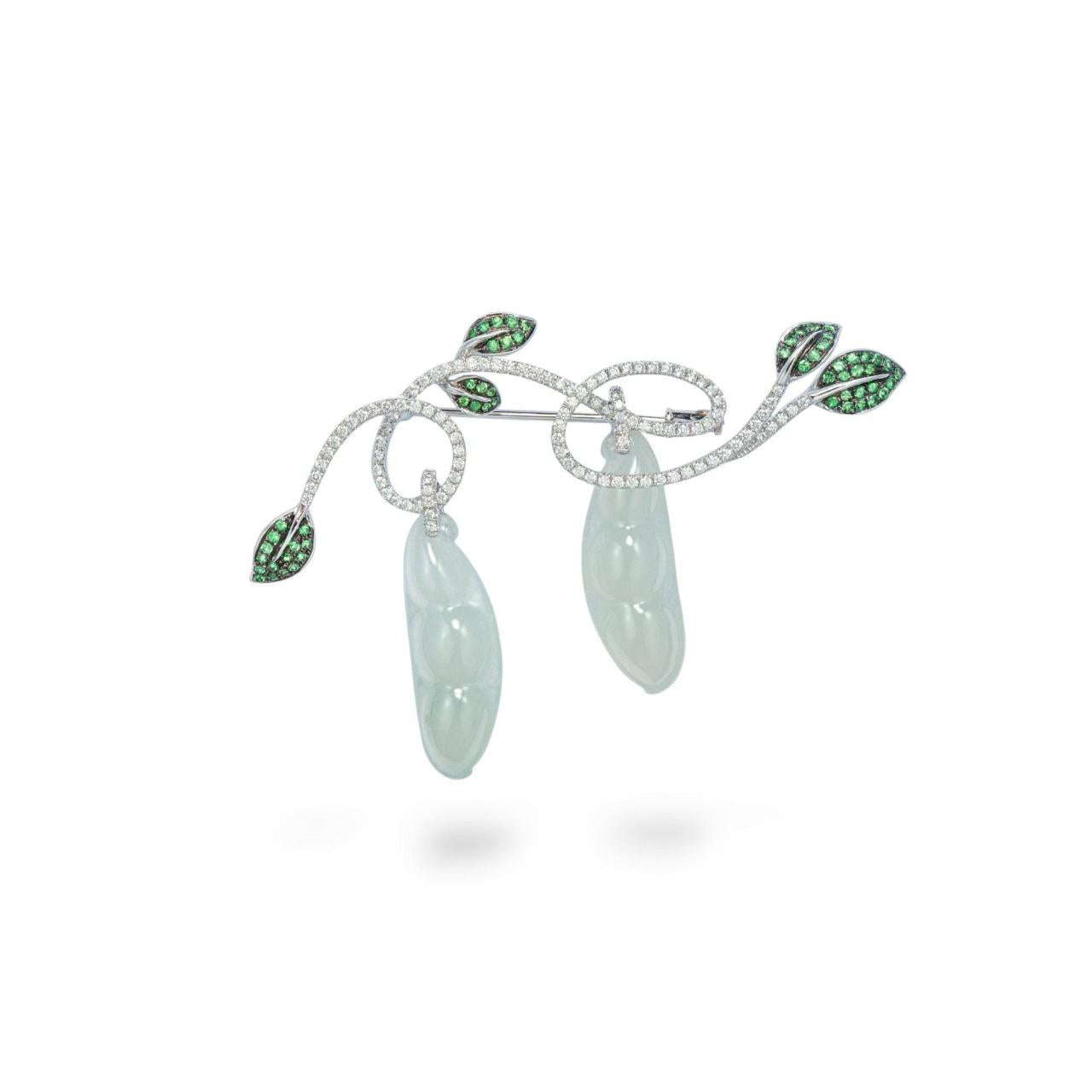 The Jade Feicui Brooch - K.S. Sze & Sons