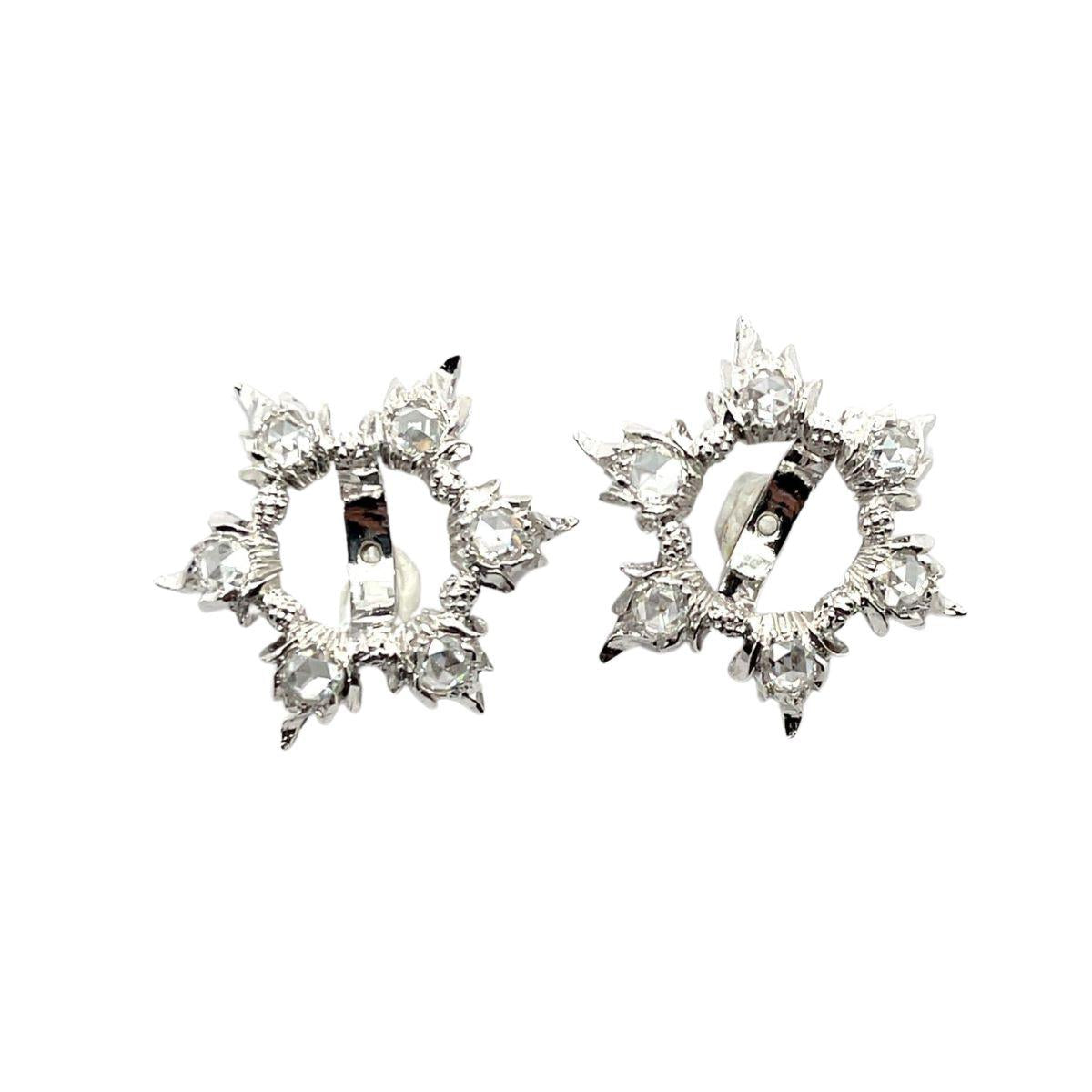 Rose-Cut Diamond Earrings Jacket - K.S. Sze & Sons