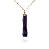 Amethyst & Diamond Tassel Pendant