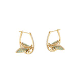 Freshwater Pearl & Diamond Enamel Earrings