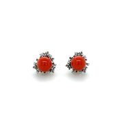 Coral & Diamond Earrings - K.S. Sze & Sons