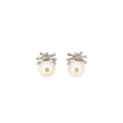 Dimaond Pearl Earrings - K.S. Sze & Sons