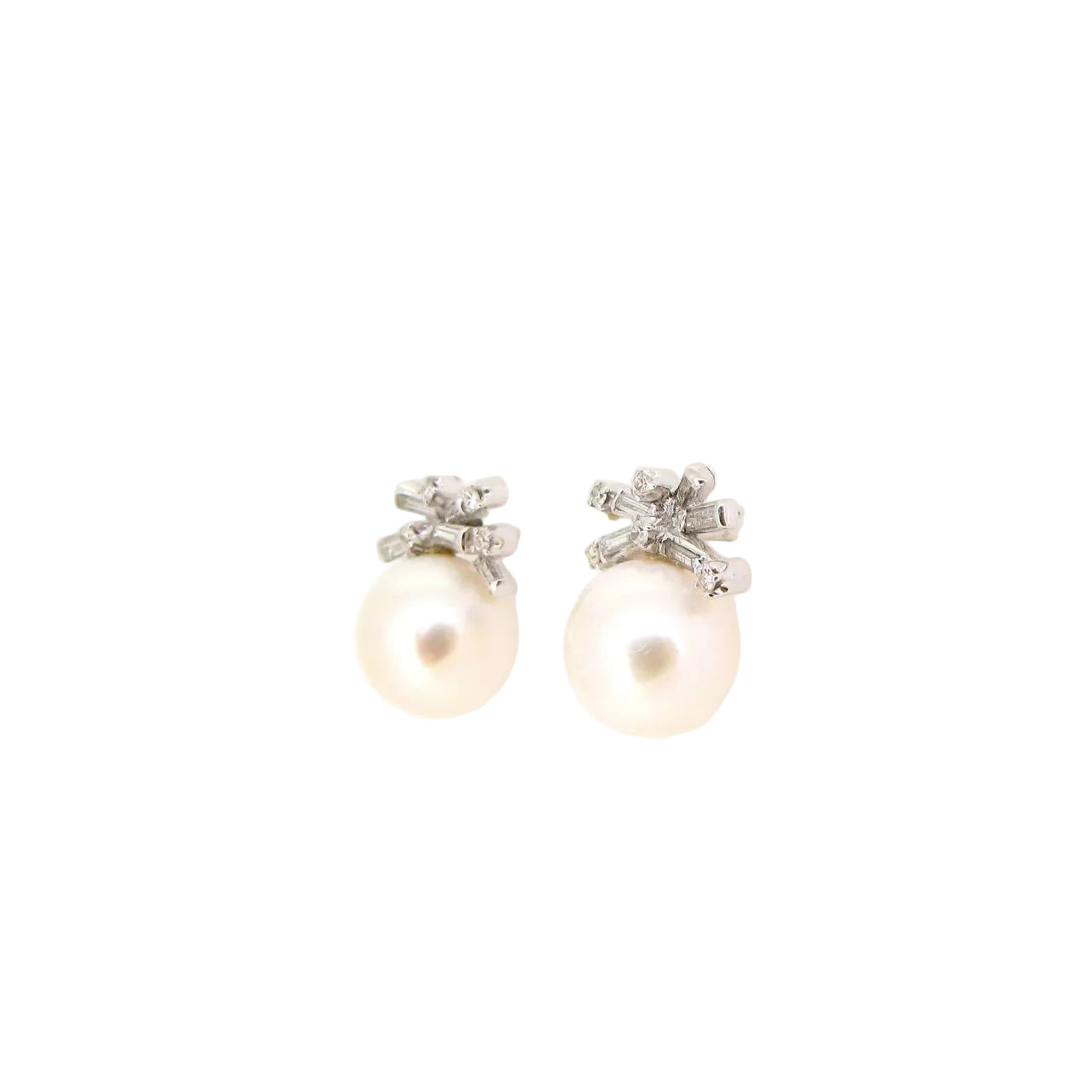 Dimaond Pearl Earrings - K.S. Sze & Sons
