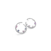 Multicolored Sapphire & Diamond Earrings - K.S. Sze & Sons