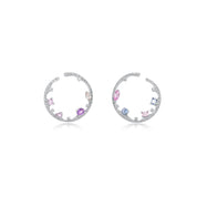 Multicolored Sapphire & Diamond Earrings - K.S. Sze & Sons