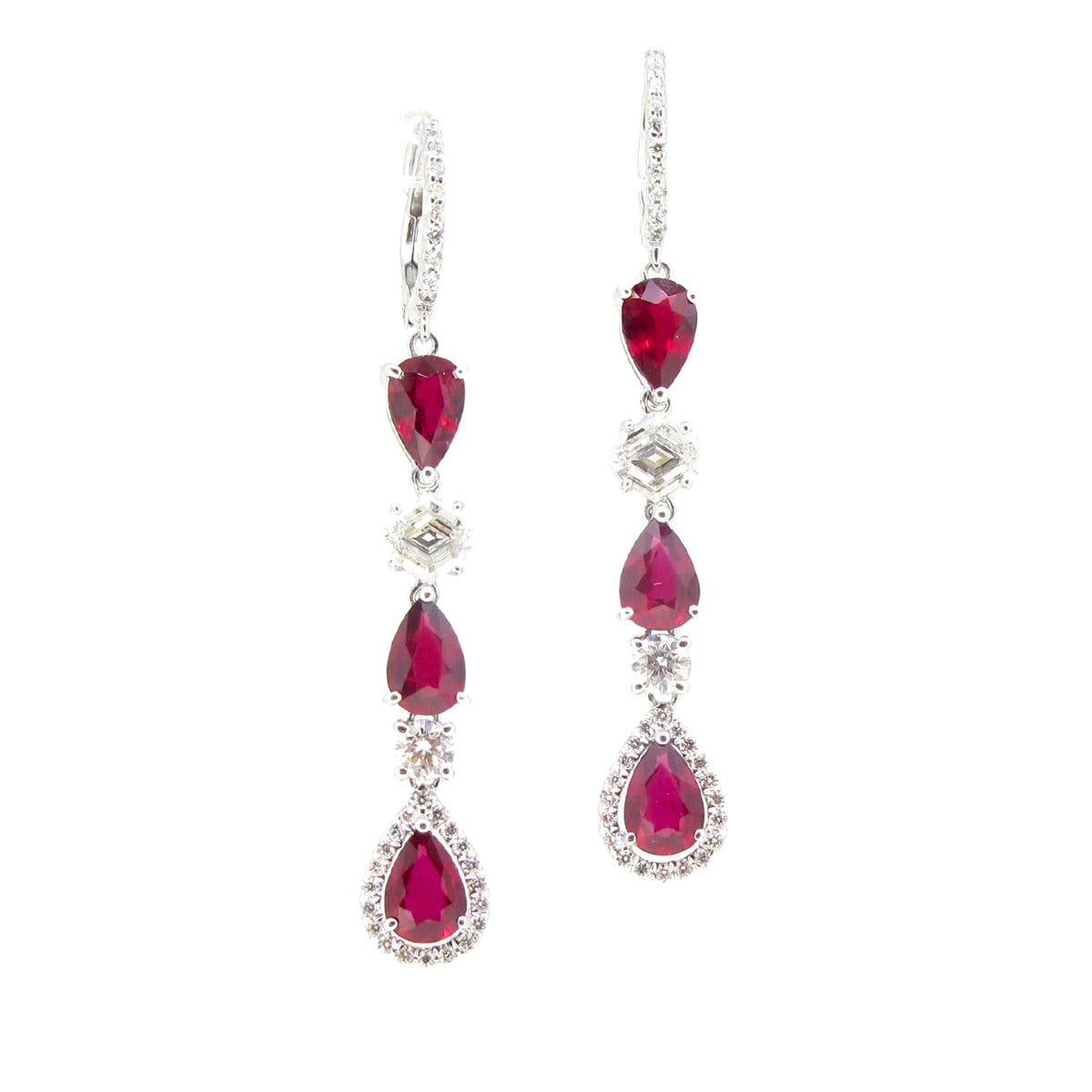 Ruby & Diamond Earrings - K.S. Sze & Sons