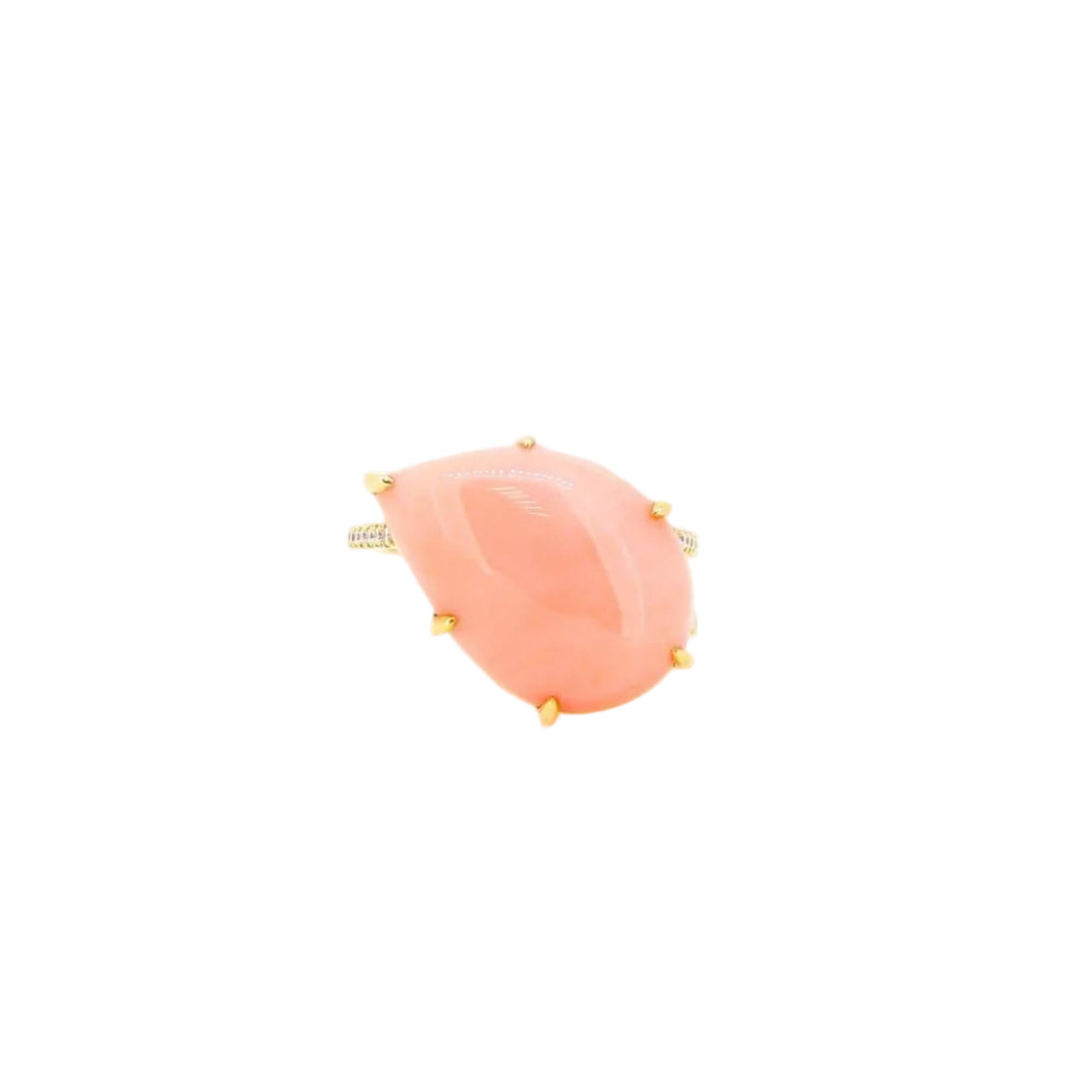 Coral & Diamond Ring - K.S. Sze & Sons