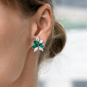 Transformational Diamond & Emerald Earrings - K.S. Sze & Sons