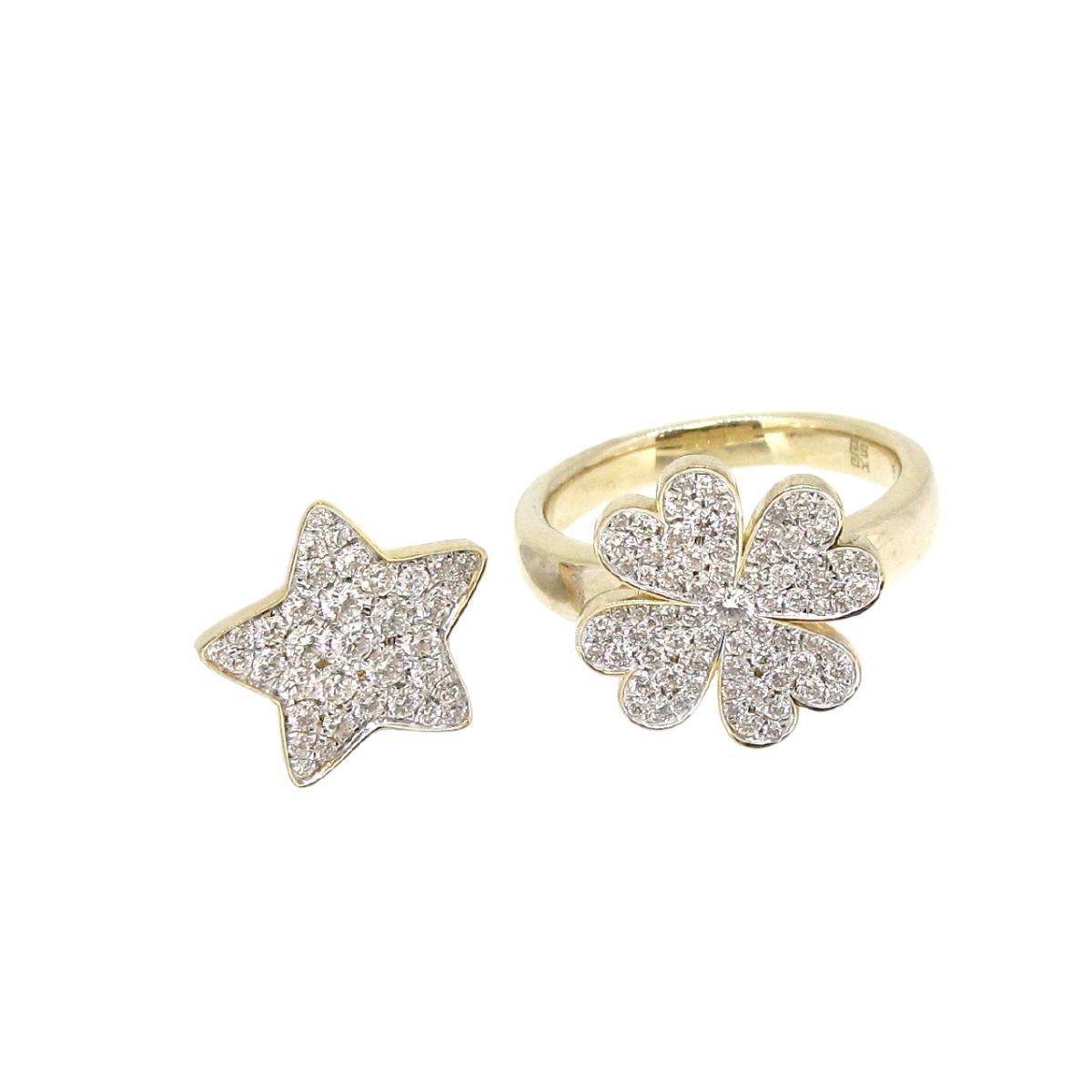 Star & Clover Diamond Ring - K.S. Sze & Sons