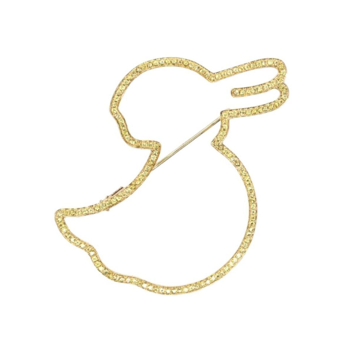 Ducky Rabbit Pin - K.S. Sze & Sons