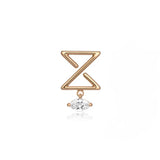ZERIES1 18K Rose Gold Ear Stud With Marquise Diamond
