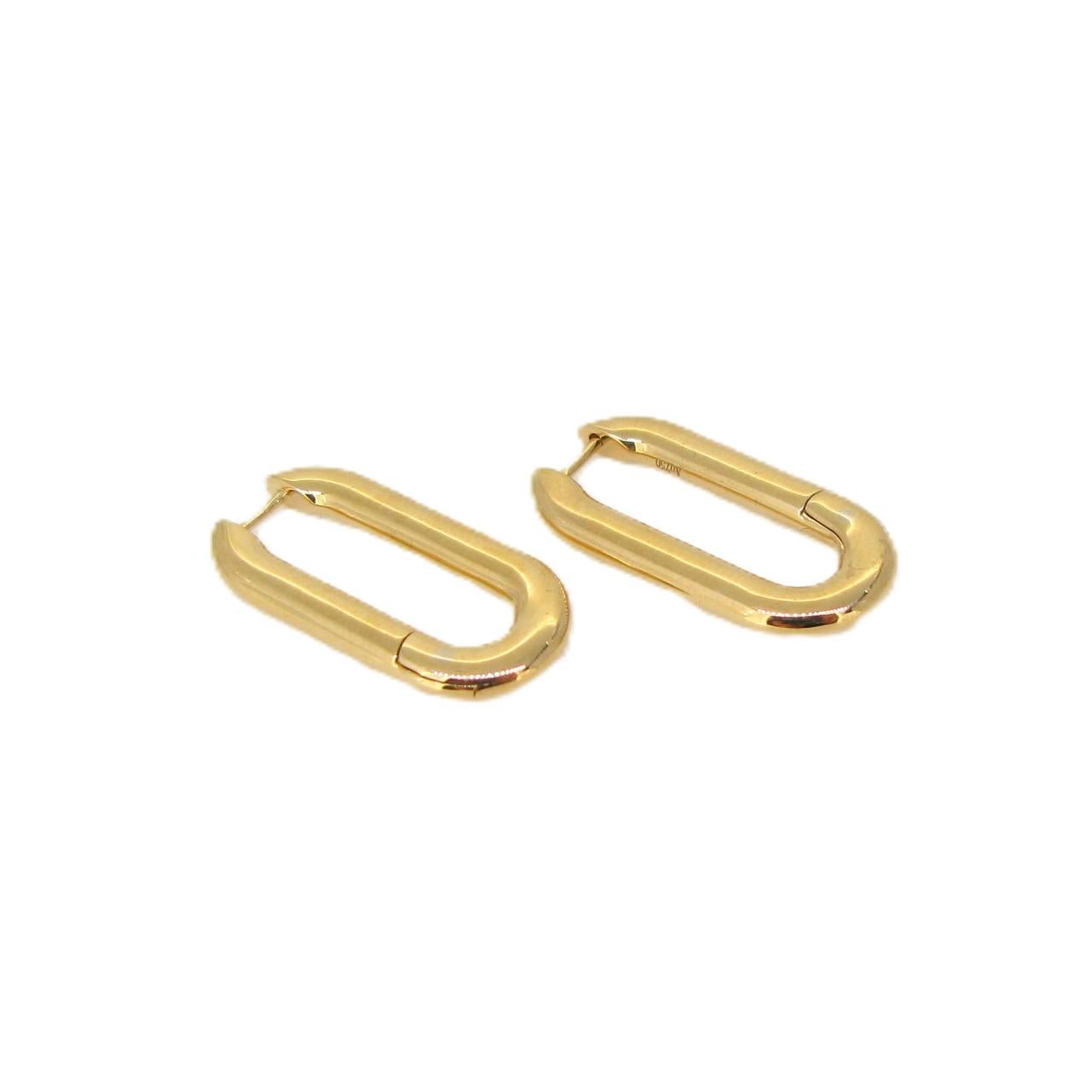 Yellow Gold Hoop Earrings - K.S. Sze & Sons