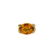 Citrine Diamond Ring