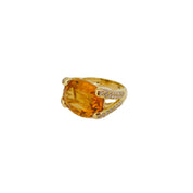 Citrine Diamond Ring
