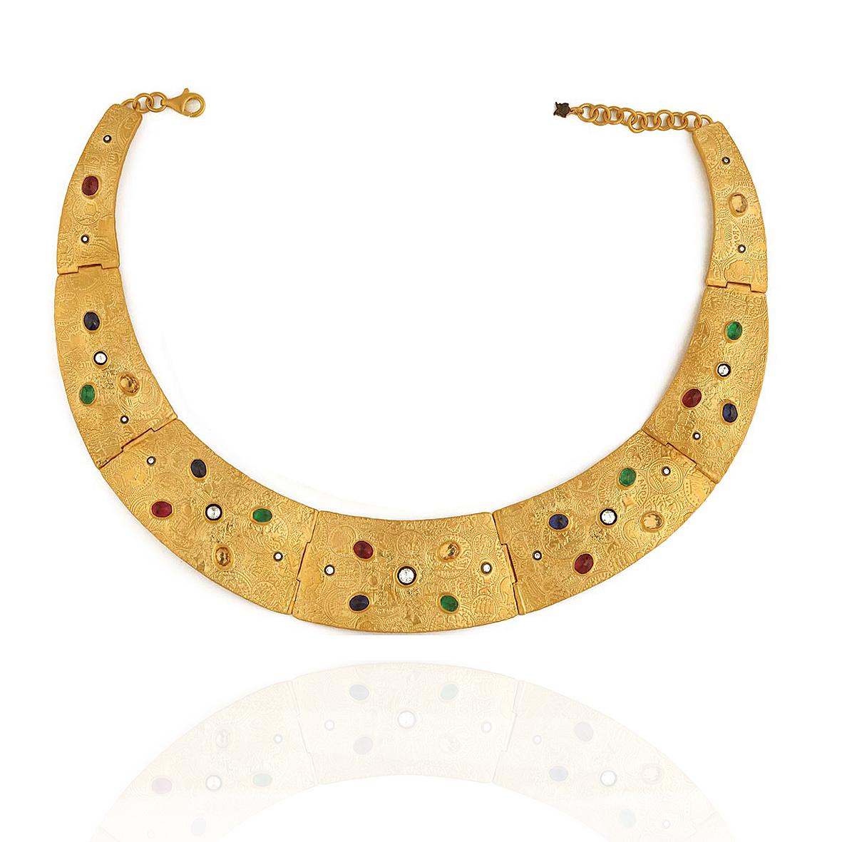 Diamond & Mix Gems Necklace